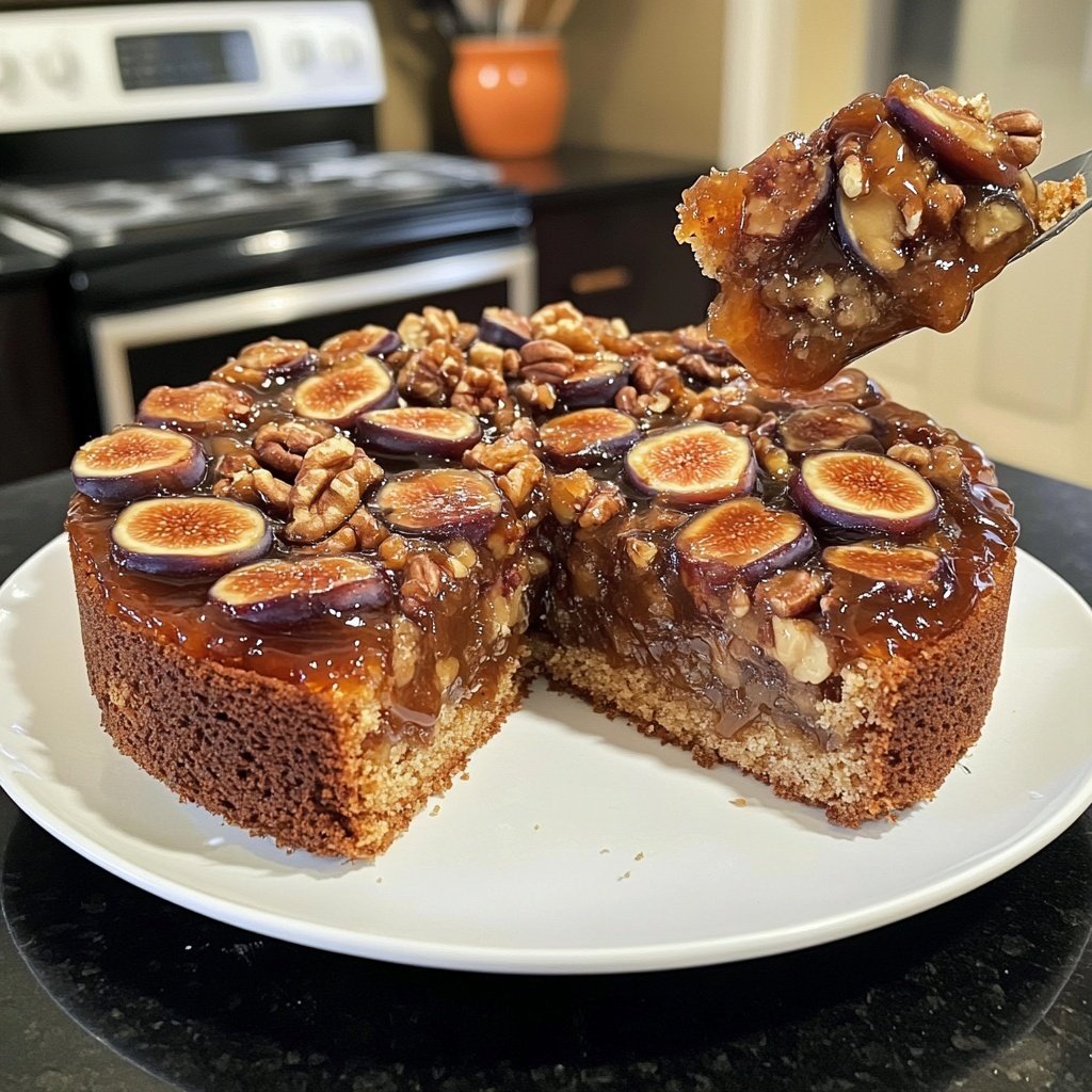 Capricorn Fig Walnut Upside Down Cake