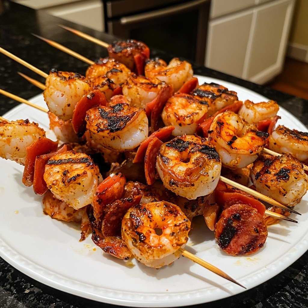 Grilled Shrimp and Chorizo Appetizers