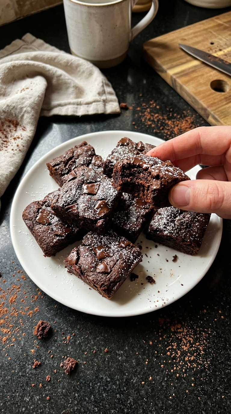 Mocha Sourdough Brownie Bites