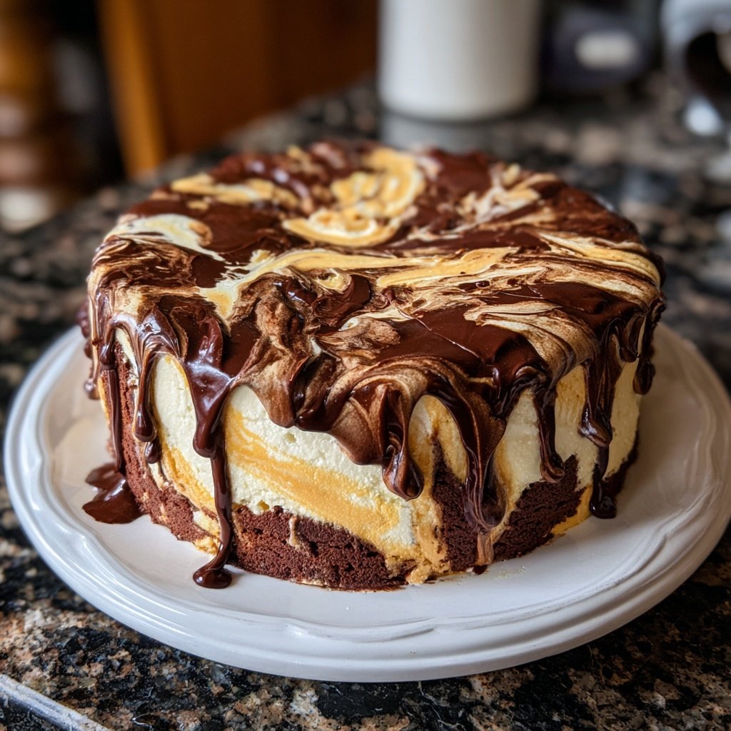 Marbled Vanilla Chocolate Cake
