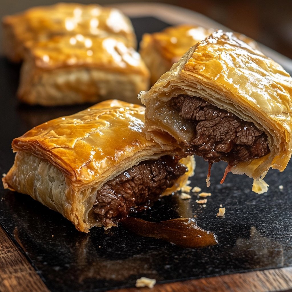 Beef Wellington Bites with Dijon Sauce