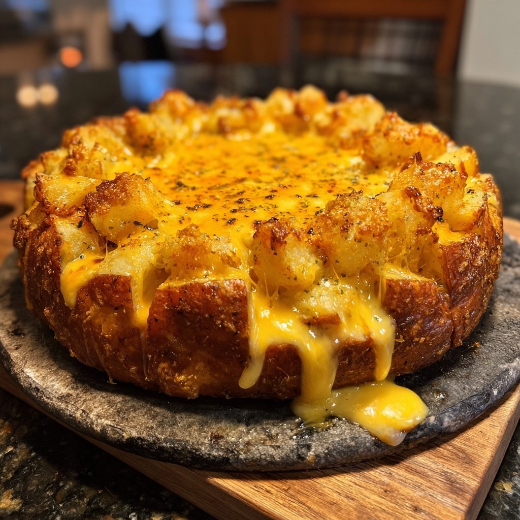 Cheesy Airfryer Potato Fondue
