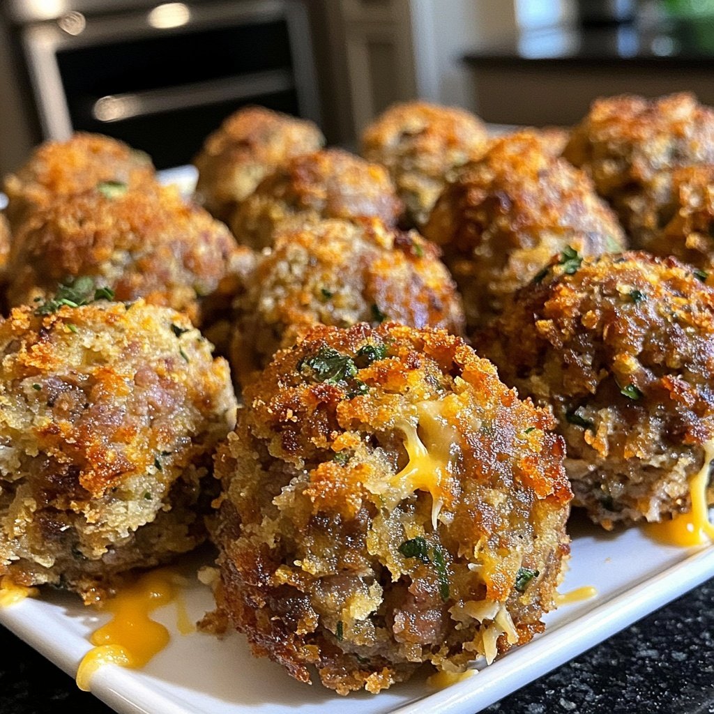 Spicy Stuffing Sausage Balls