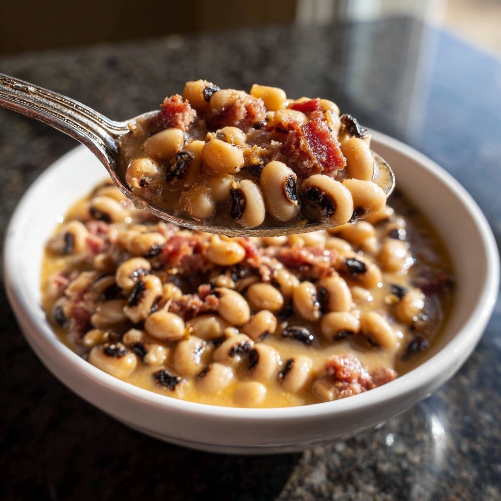 Black-Eyed Peas with Bacon Sausage