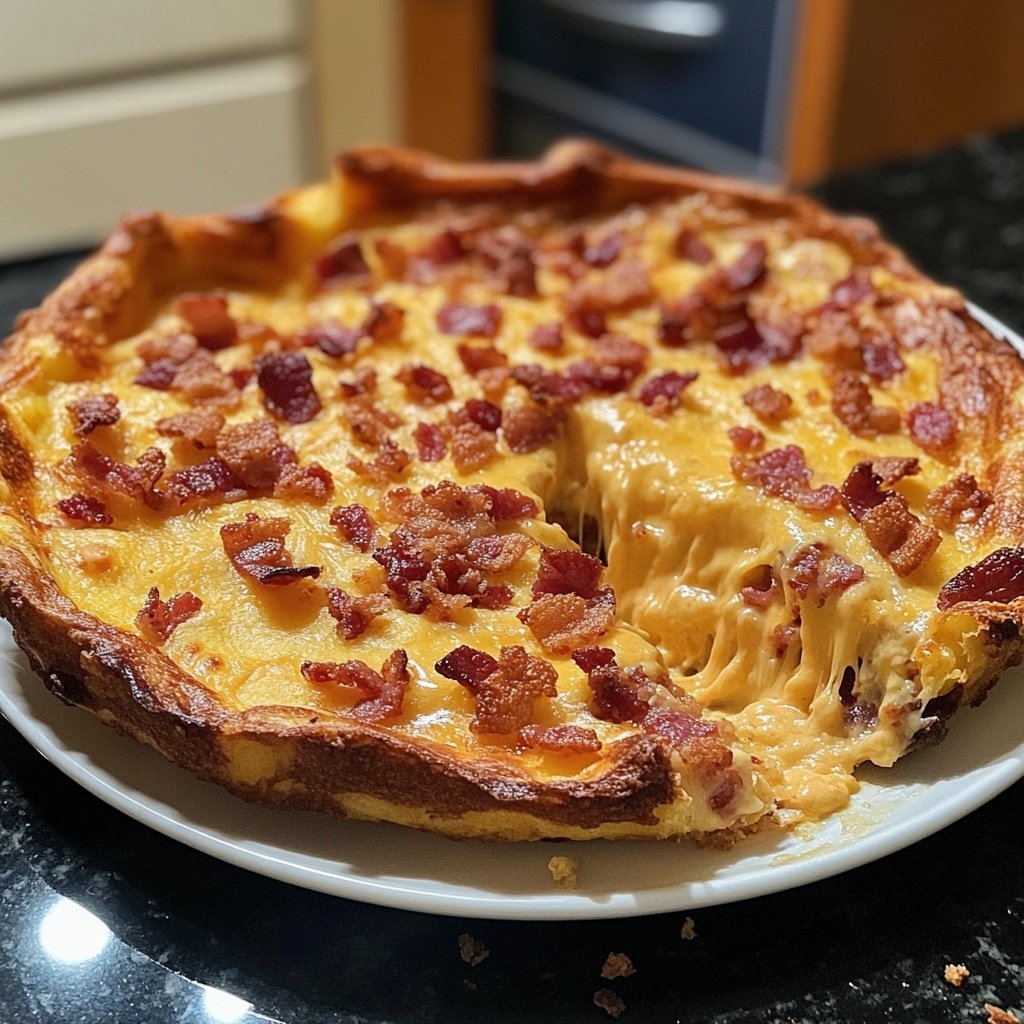 Savory Cheddar Bacon Dutch Baby