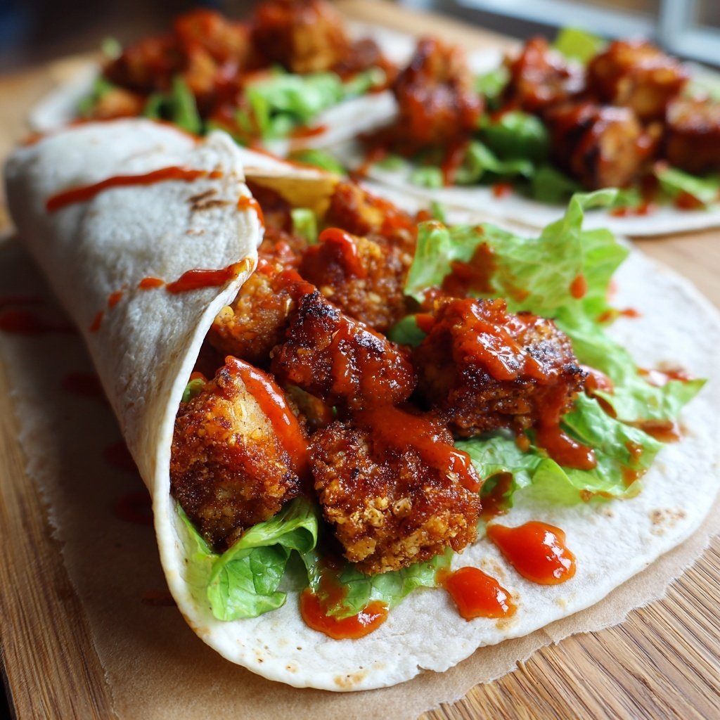 Vegan Buffalo Tempeh Wraps