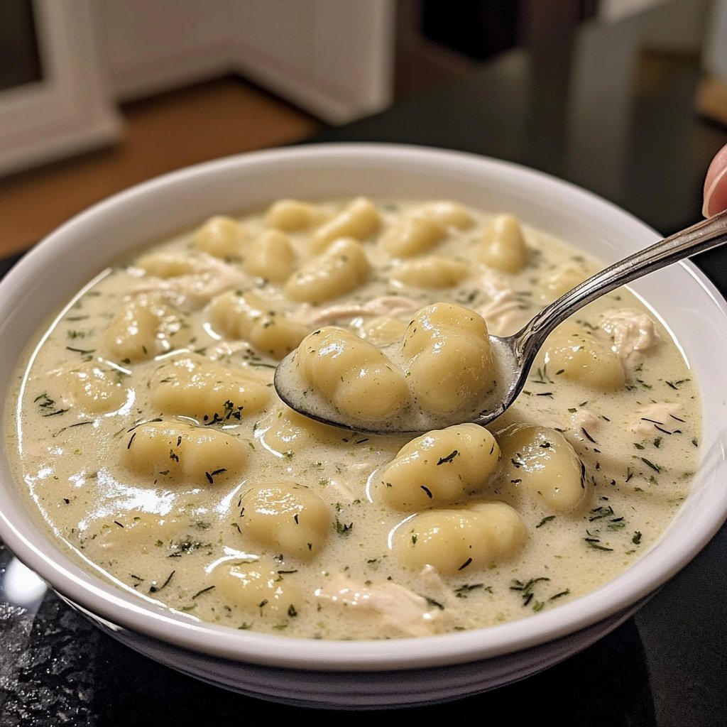 Creamy Garlic Chicken Gnocchi Soup