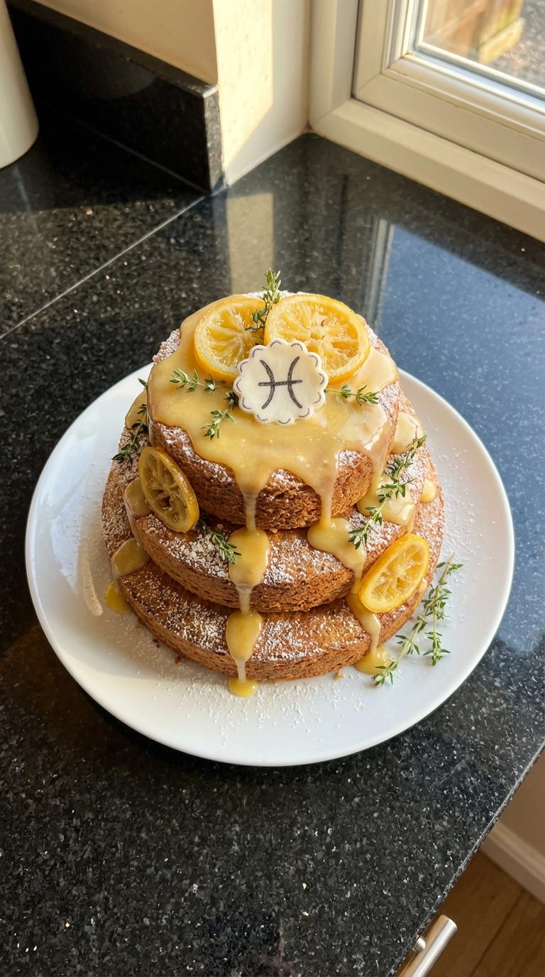 Lemon Thyme Pisces Cake